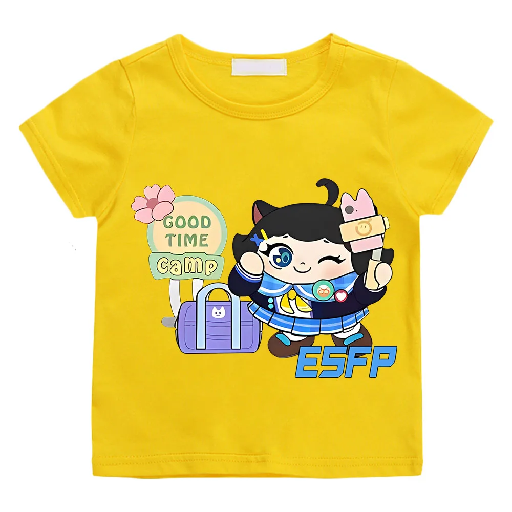 Eggplant Party Goodtime Camp T Shirts for Baby Boys Girls Summer Clothes Cute Cartoon Short Sleeve O-neck Tops Children Tshirt