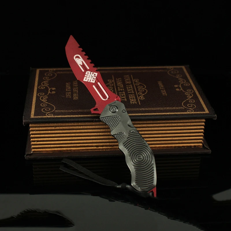 22 cm BREAKOUT: INFINTE Rabbit Folding Metal Model Replica Game Prop Military Tainning Messer Cosplay Safety Toy Boys