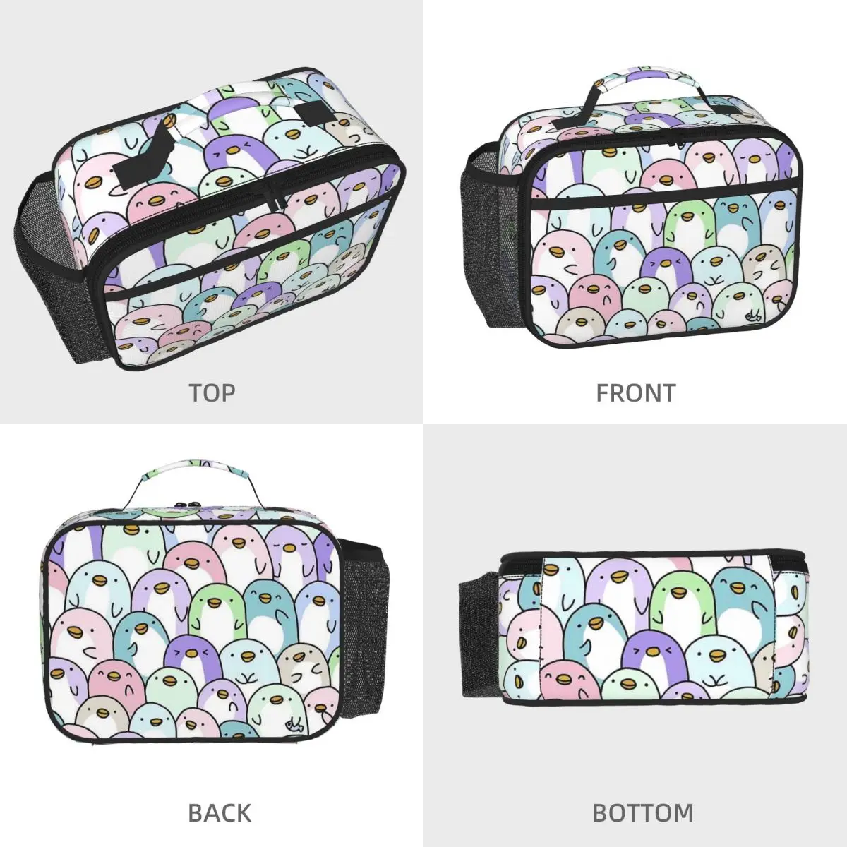 Penguin Snuggles Insulated Lunch Bag for Kids School Cooler Thermal Food Box Tote Portable Lunch Boxes Container