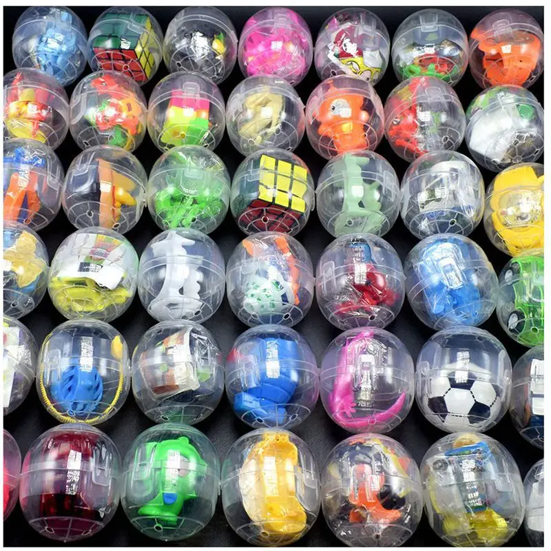 

10Pcs 47*55MM Transparent Mixed Surprise Twister Egg Ball Kids Birthday Party Gift Claw Machine Doll Accessories Twisted Egg Toy