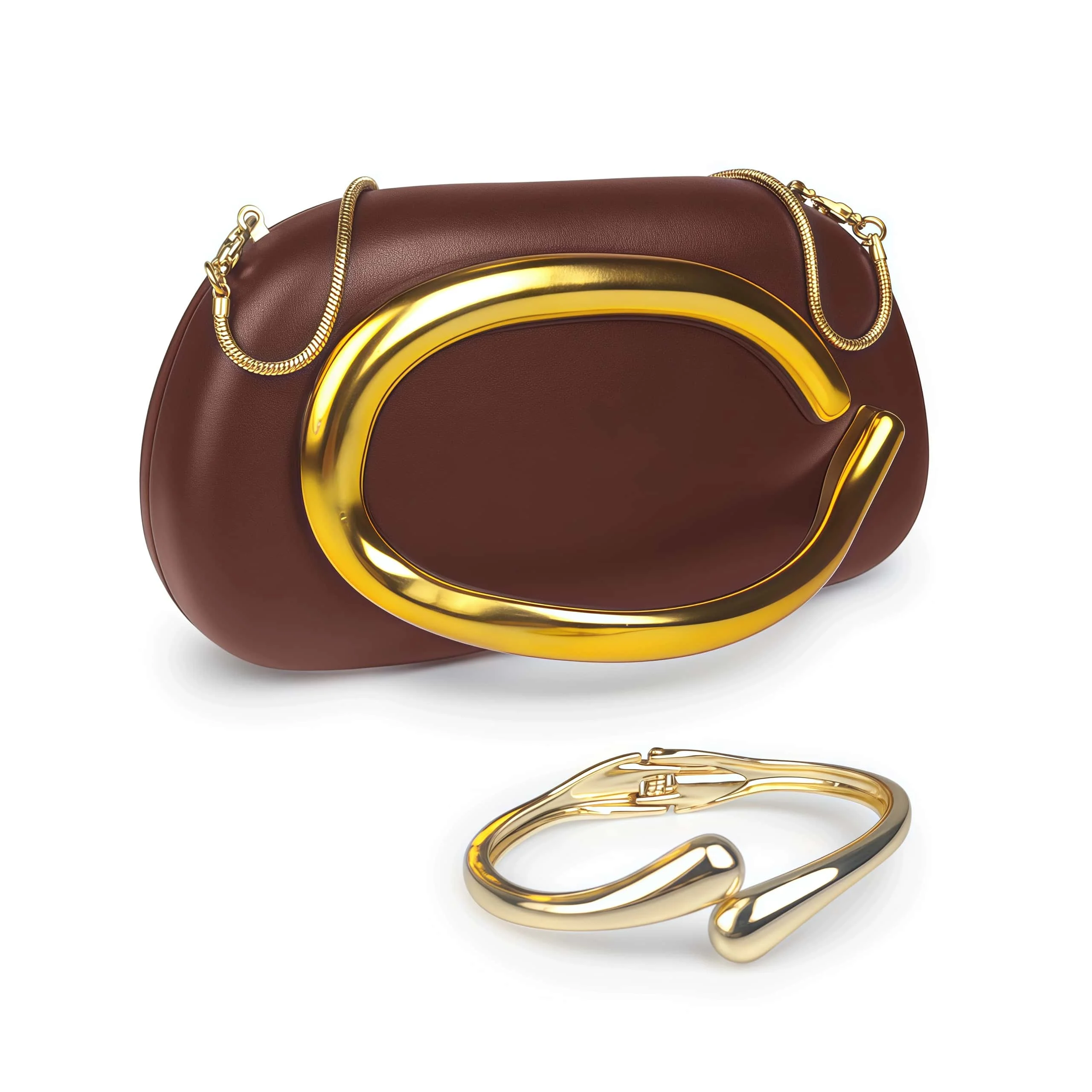 

Elegant Clutch Bag and Waterdrop Bracelet Gift Set -Stylish Evening Purse and Minimalist Jewelry Combo -Perfect for Date Night