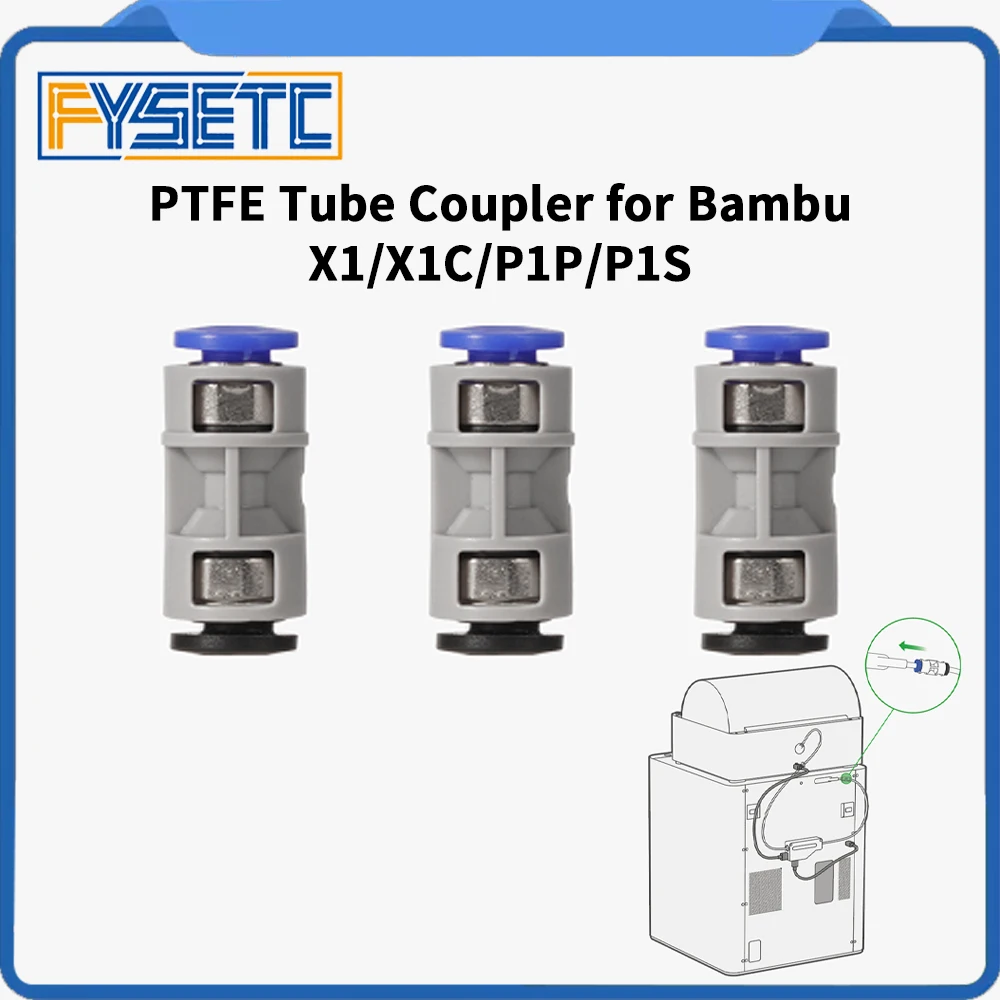 

For Bambu lab X1/X1C/P1P/P1S PTFE Tube Coupler High Quality 3D Printer Replacement Parts for Bambu lab X1 Series and P1 Series