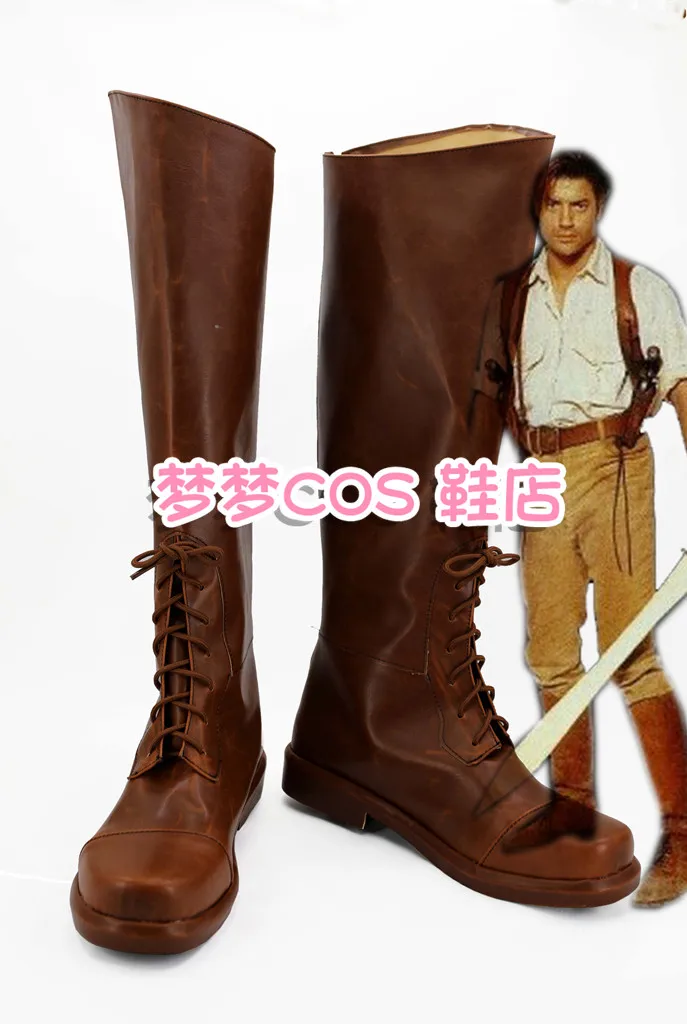 

Movie Mummy Rick O'Connell Cosplay Shoes Momia Richard O'Connell Boots Accessories Men Halloween Carnival Party Prop