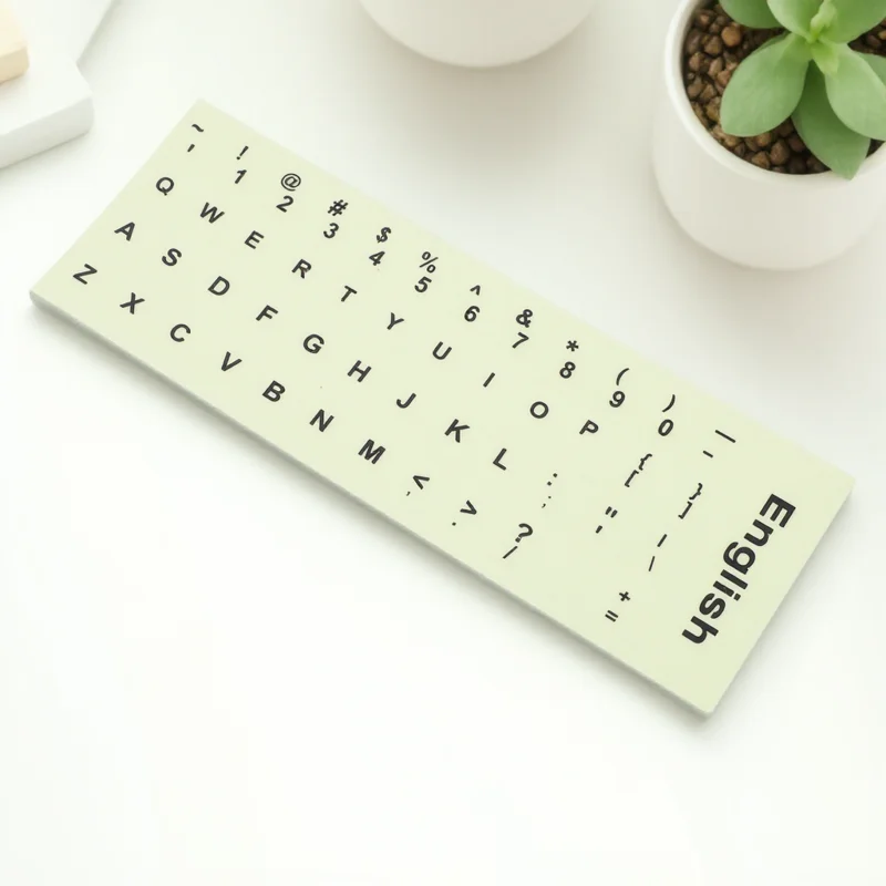 

1 Sheet Glowing Letter Keyboard Sticker 13x11cm Size for All Computer Keyboards Matte Finish Super Wear Resistant Ideal for Home