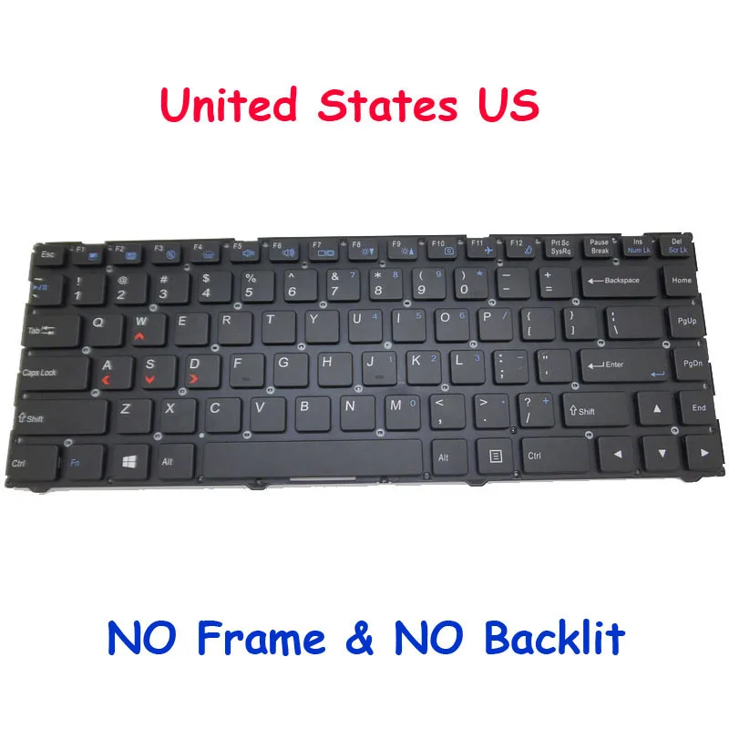 

English Backlit Keyboard For CLEVO P640HJ P640RE P640RF P641HJ P641RE P641RF MP-13C23USJ4306 MP-13C23USJ43061 6-80-N13B0-012-1