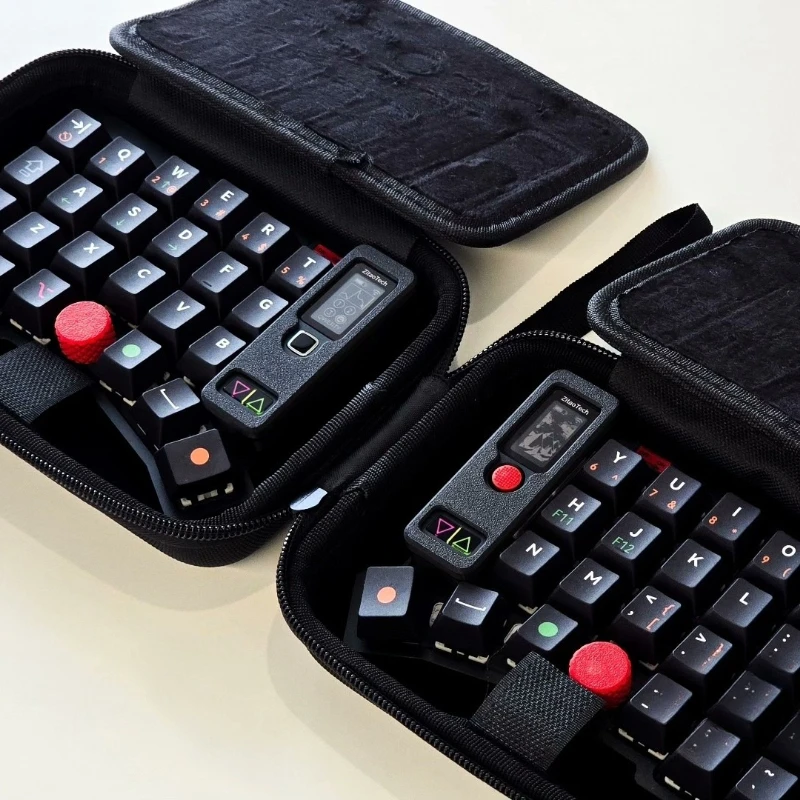 Hot sales Keypoint Split Keyboard Custom Dual Mouse Small Red Dot Touchpad Bluetooth USB Dual Mode ZMK Hot-swap MX Ergonomics - view 4