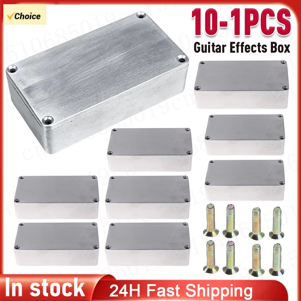 1-10pcs Guitar Effect Cases Holder with Screws 1590B Aluminum Die-cast Stomp Box Case Replacement Musical Instrument Kit