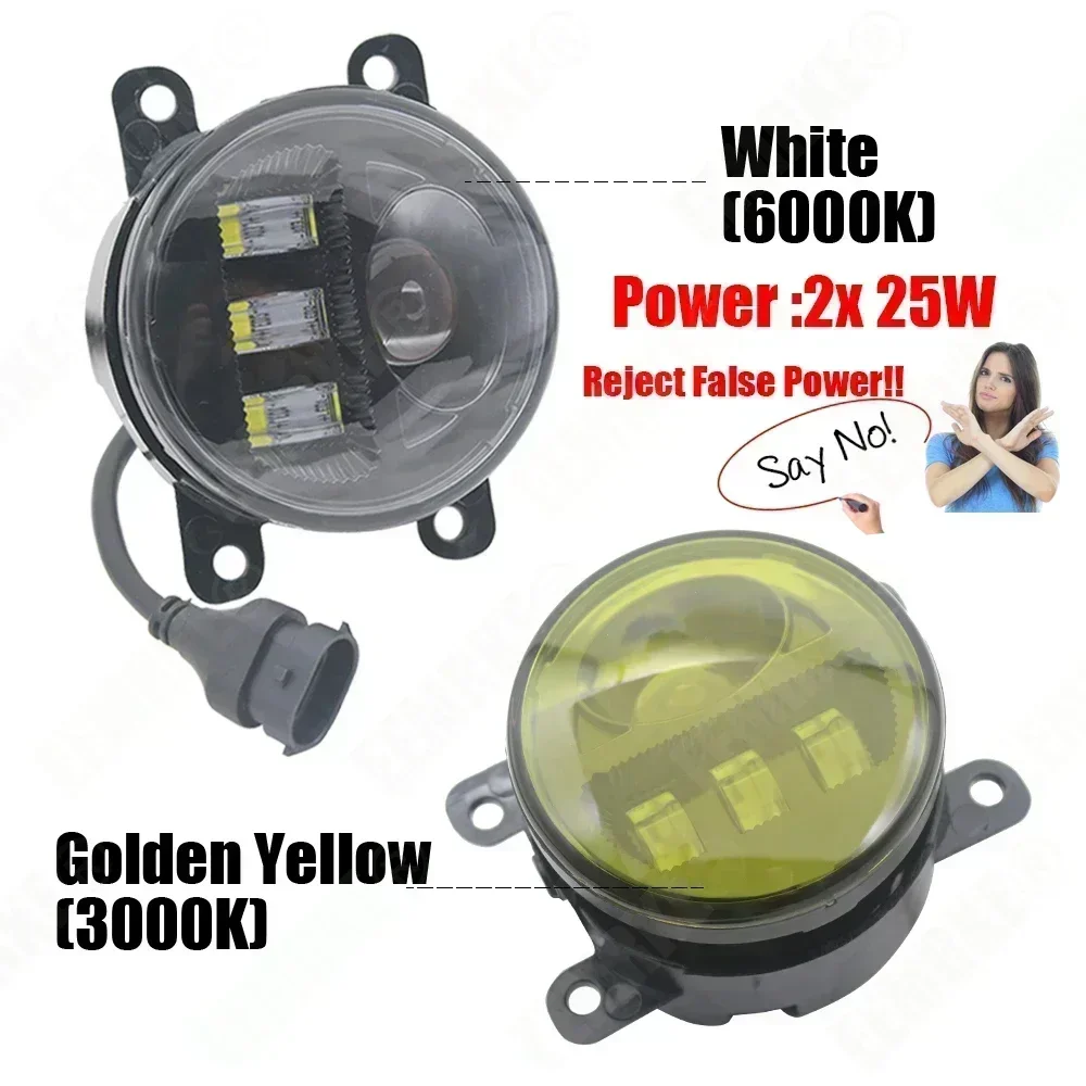 Upgrade Led Fog Lights Car PTF for Isuzu D-max V-cross 4x4 Hi-lander Facelift 2023 2024 with Lens DRL Daytime Running Lamp 25Wx2