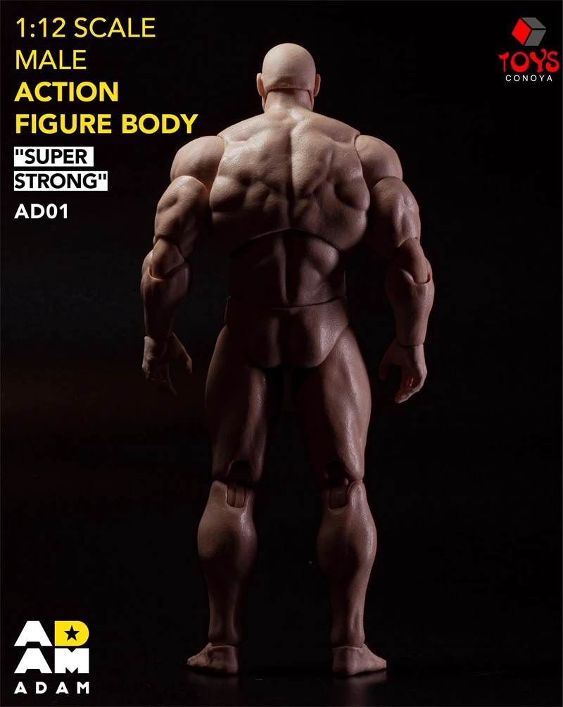 ADAM AD01 escala 1/12 cuerpo articulado muscular súper fuerte 17,2 cm estilo cómico masculino figura de acción súper Flexible cuerpo muñecas