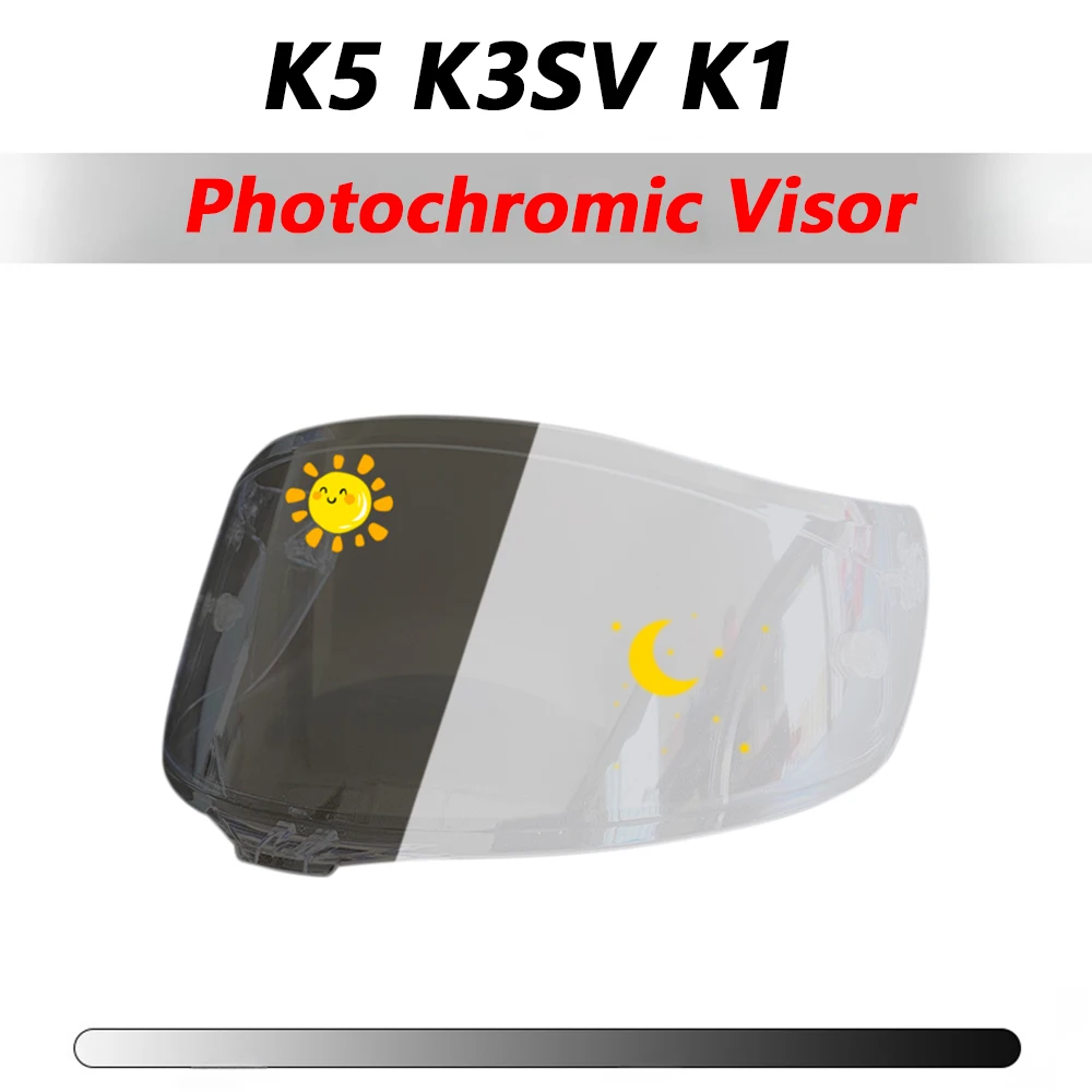 

Helmet Photochromic visor Fit for AGV K5 K3SV K1 Replacement helmet shield Glasses Goggles Screen Helmet Part Accessories