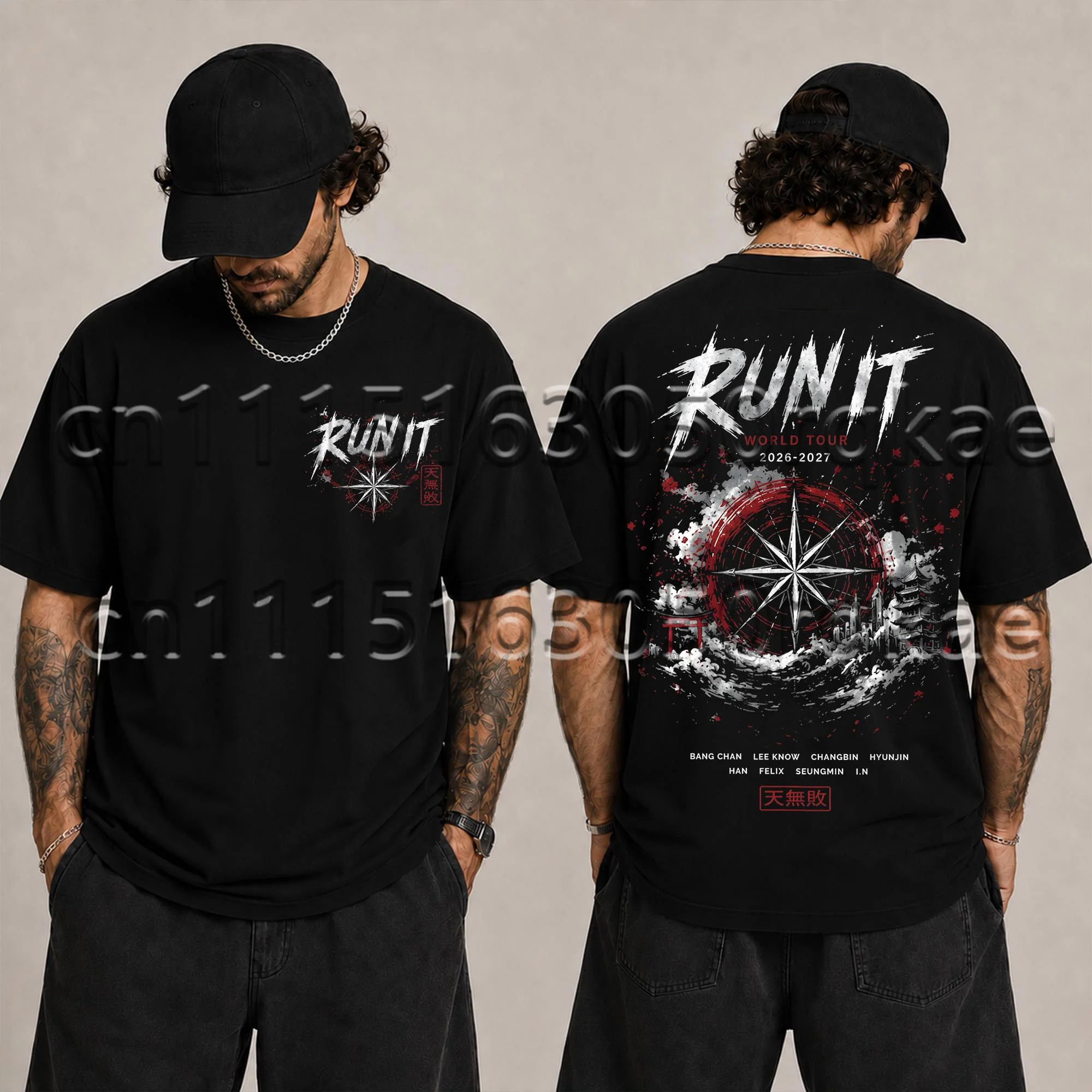 Run It T-shirt 2026 KPOP Concert Sport Casual T-shirt Fan Gift Streetwear Minimalist Casual Short Sleeve Women's T-shirt