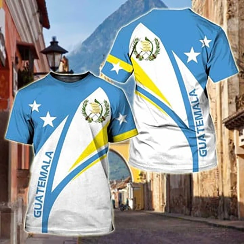 Guatemala National Flag 3d Print T-shirt Fashion Harajuku Streetwear Tees Men Short Sleeve T Shirts Oversized Hip Hop Kids Tops