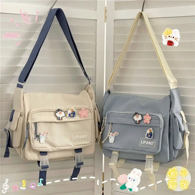 Messenger Tasche Japanischen Handtaschen Schule Koreanische Einzelnen Schulter Mädchen Student Hong Kong Stil Retro Große Kapazität Briefträger