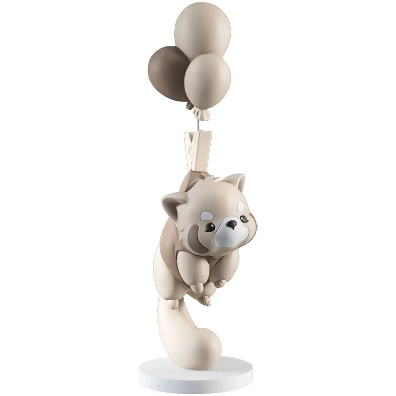 Little raccoon living room large floor-to-ceiling ornaments home accessories TV cabinet next to sofa sculpture housewarming gift