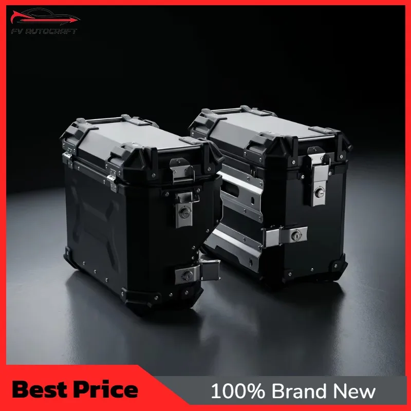 【2026】38L Universal Aluminum Motorcycle Side Case Aluminum Alloy Waterproof Luggage Box For Adventure Touring Motorcycles