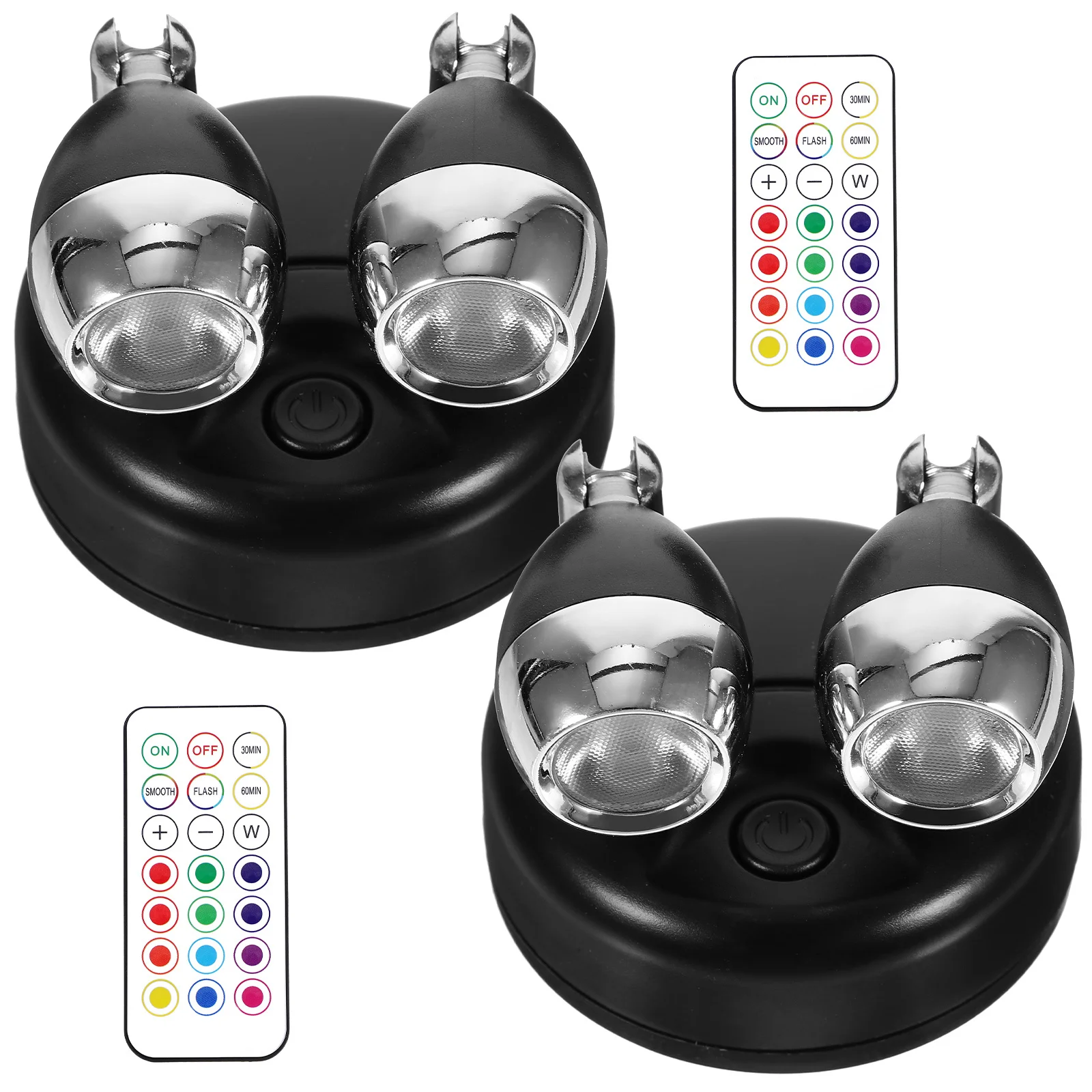 

2Pcs Indoor Spot Lights for Home LED Spotlight Set with Remote 13 Colors Operated Mini for Painting Cabinet Display