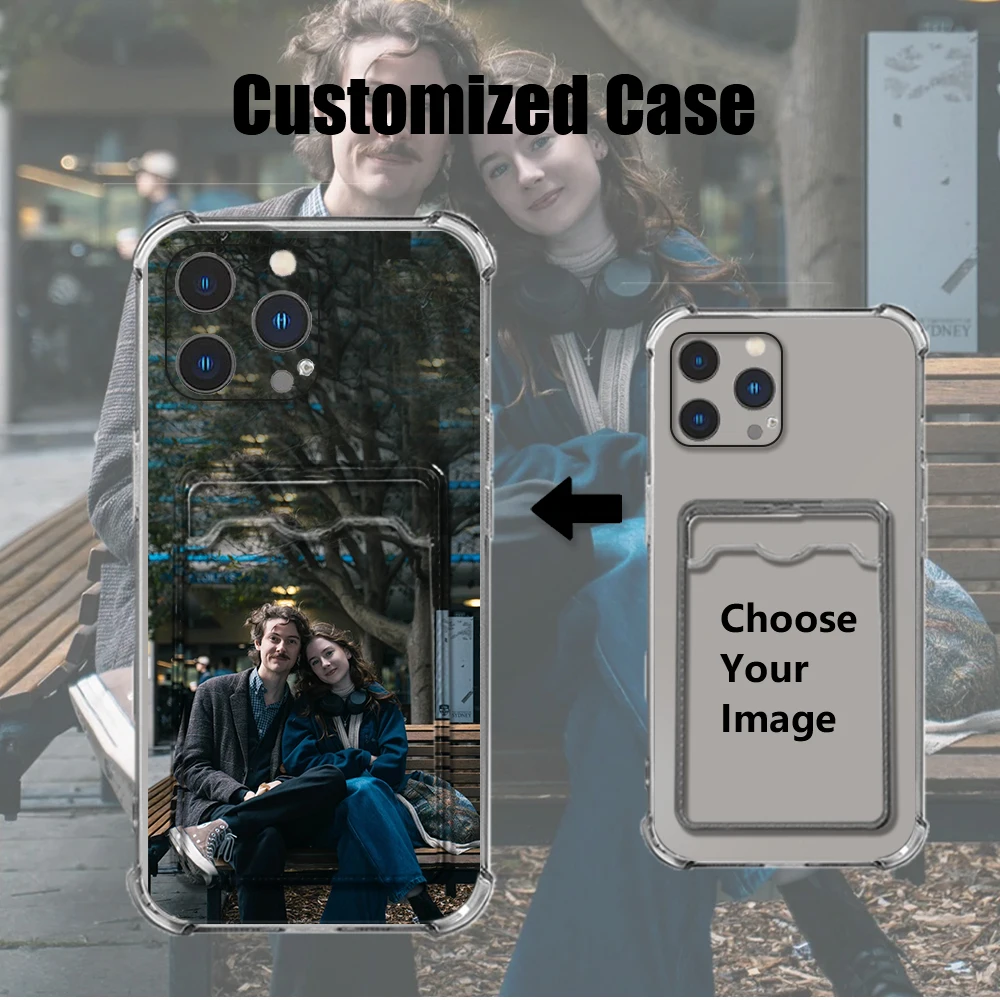 آيفون 16 15 14 13 12 11 برو Xs ماكس Mini SE 2020 2022 16e X XR 6 6s 7 8 Plus لتقوم بها بنفسك تقع في الحب حافظة بطاقات فتحة مخصصة