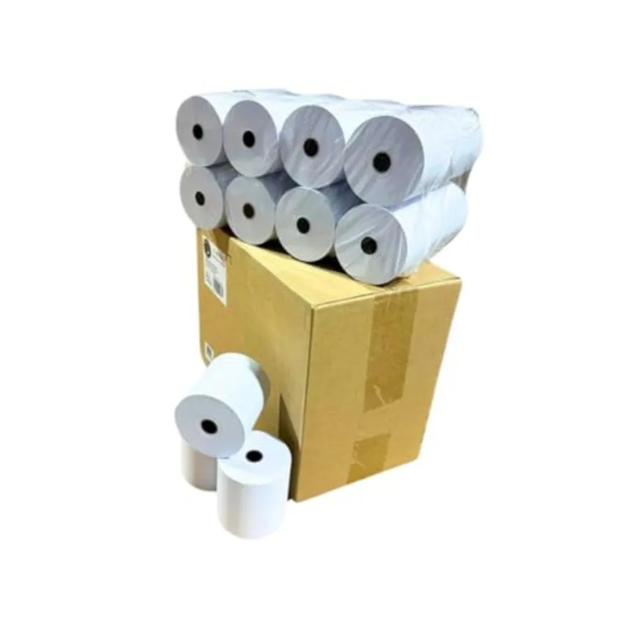 

Рулоны бумаги для чеков 3" x 150' 1-слойные для кухонных принтеров TMU200 SRP275 Star SP700, подходят для печати кухонных чеков