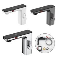 G1/2 Digital Display Screen Sensor Faucet Basin Hot Chrome Kitchen/bathroom Finish Tap Cold Tap Mixer Water