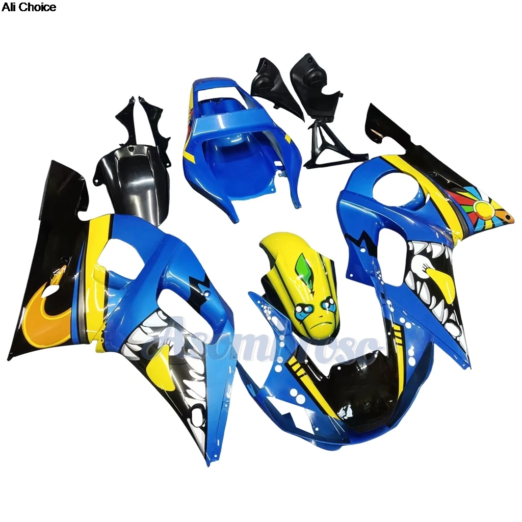 For Yamaha R6 Fairing kit 1998-2002 YZF R6 2000 2001 ABS Fairing Kit Full Set Injection Body Panels | Blue Yellow Shark
