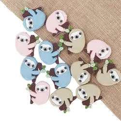 Chenkai 10PCS Sloth Silicone Focal Beads For Beadable Pen Silicone Charms for Pen Keychain Making DIY Silicone Characters