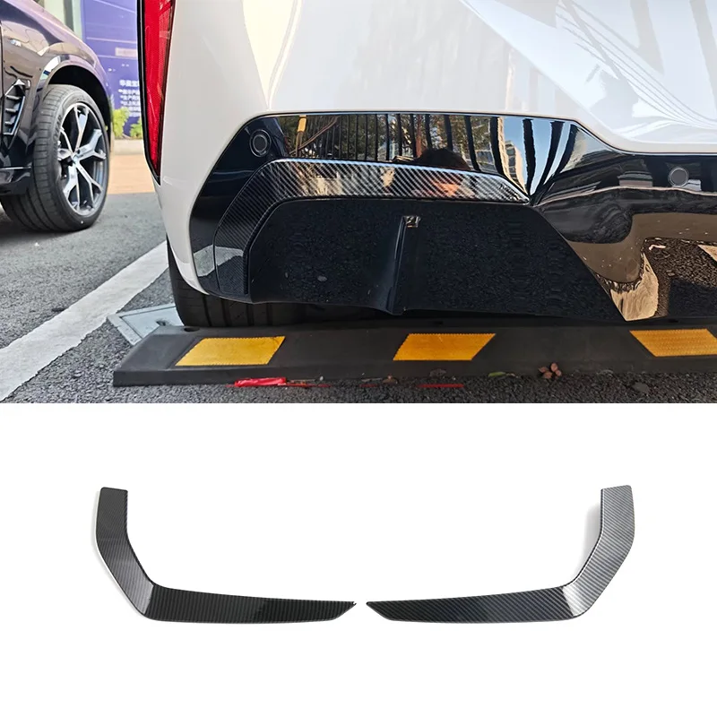 

Car Rear Bumper Spoiler Compatible with BMW X3 2025,Carbon Fiber Texture Exhaust Pipe Frame,Automotive Exterior Accessories