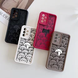 Cartoon Graffiti Bear Couple Phone Case for Vivo V21 25 V50 5G 11 V30 Pro Y72 Y36 Y28 X100 X80 X90 Lite Soft Cover Paired Fundas