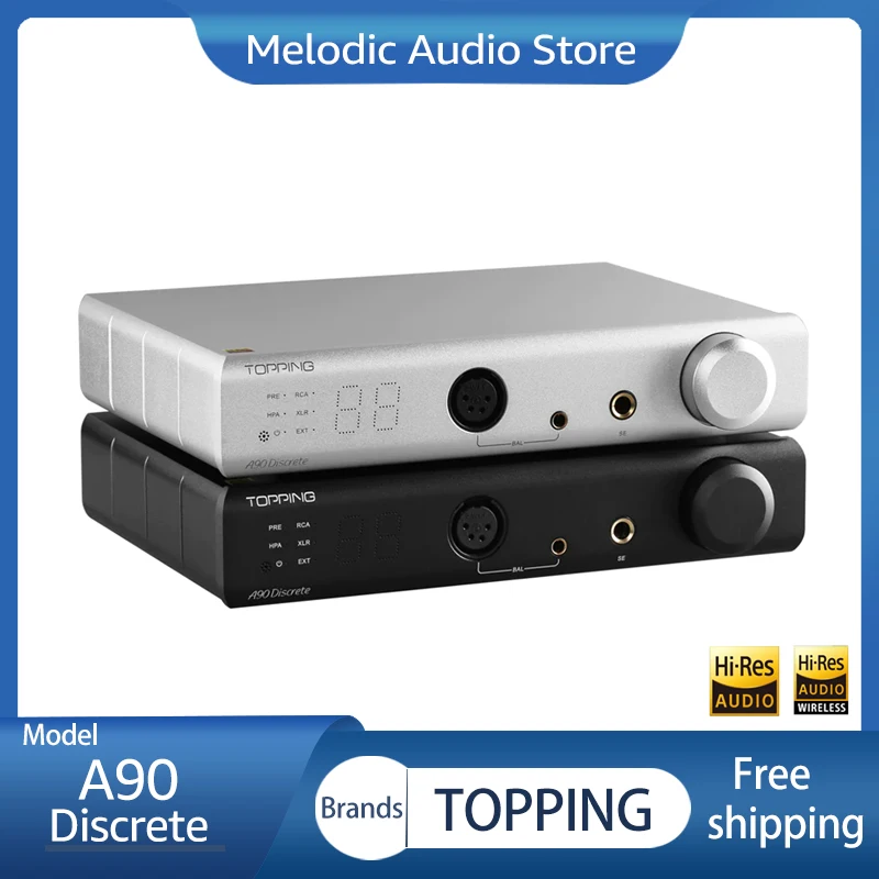 

Topping A90D A90 Discrete Fully Balanced Desktop HIFI Pre-amp Headphone Amplifier 4.4mm HPA AMP 1000mw Out Put Power