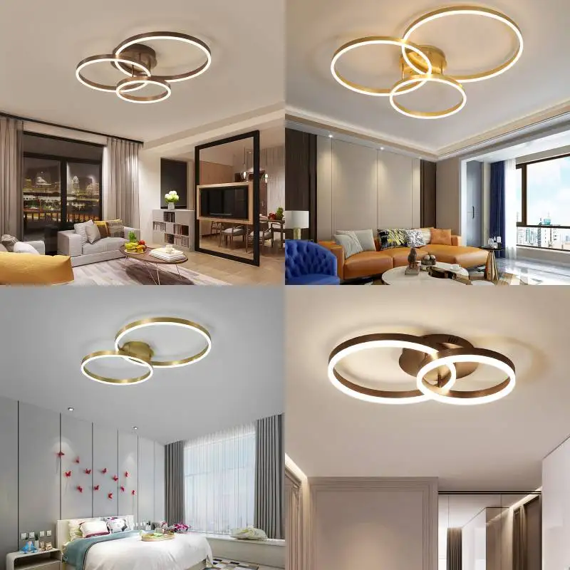 Modern Minimalist Layered Ring LED Living Room Bedroom Main Large Elegant Simple Ceiling Lamp