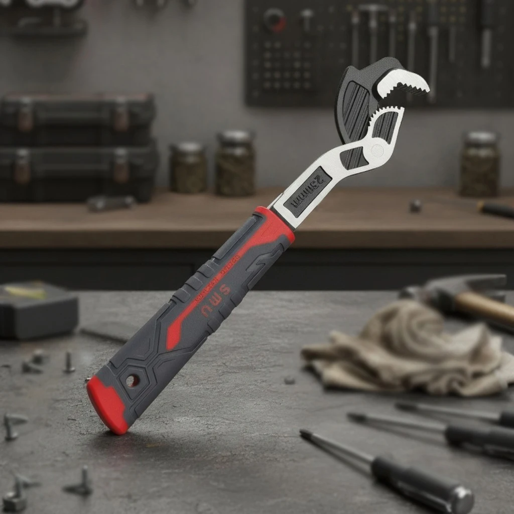 Clé à molette multifonction 6/8/10 pouces, outils mécaniques, clé universelle, clé à tuyau de salle de bains, plombier, outil manuel multiple