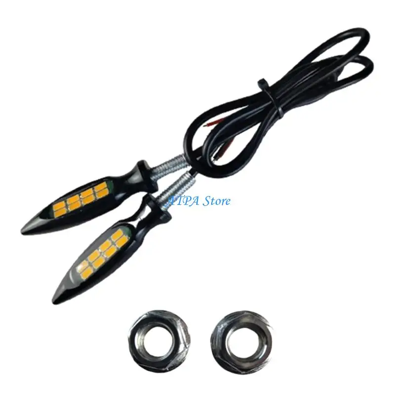 

U13C Universal Motorcycle LED Turn Light Wiring Set Waterproof ABS 12V 10W
