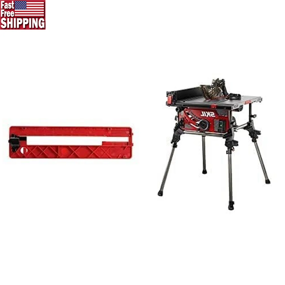 

10 Inch Folding Stand Portable Table Saw with Dado Insert Plate Fast and Accurate Cuts Portable Stand Micro-adjustment 4x4