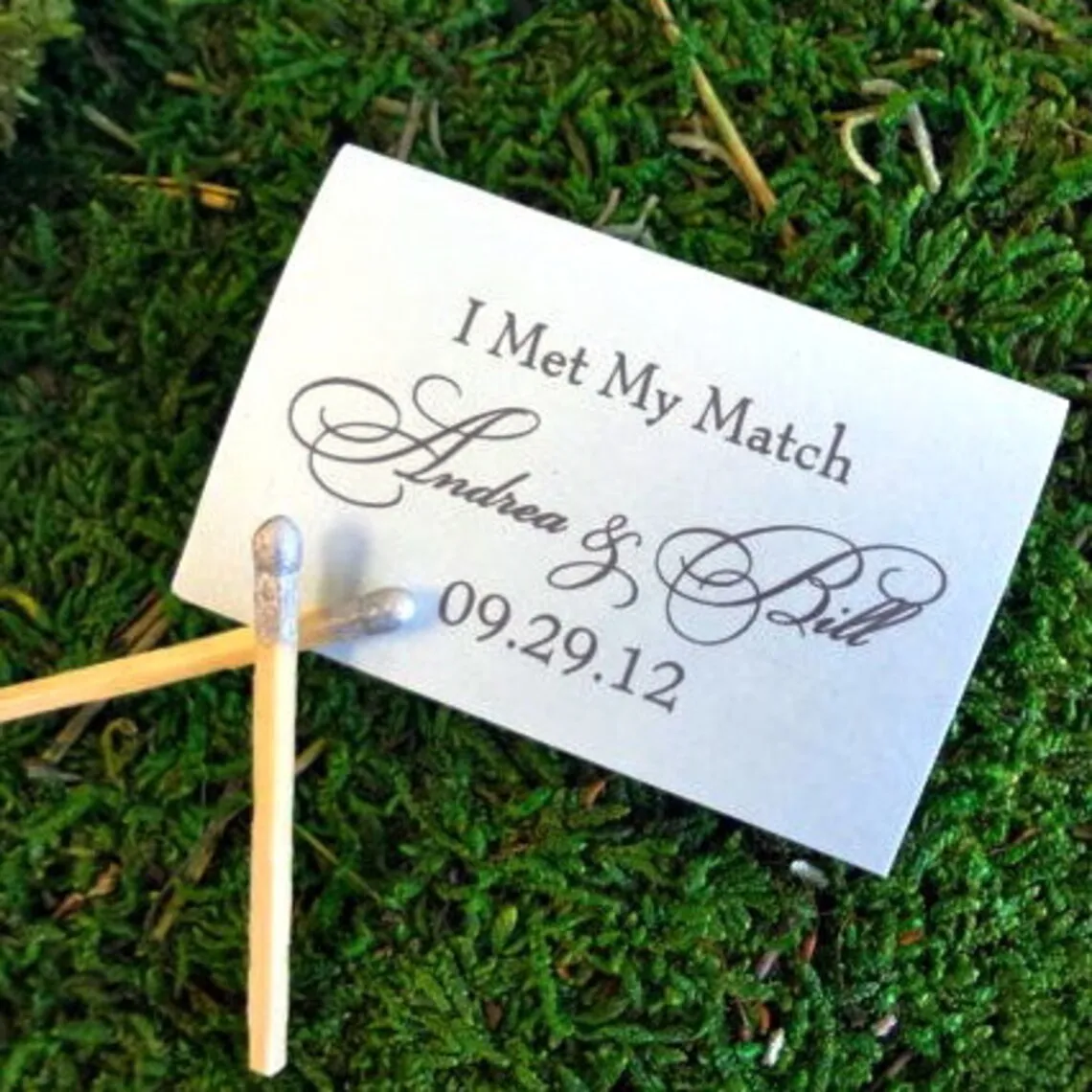 I Met My Match Custom Matchbox Favors, Personalized Printed Wedding Matchboxes, Custom Matches, Bar Matches, Personalized Favors