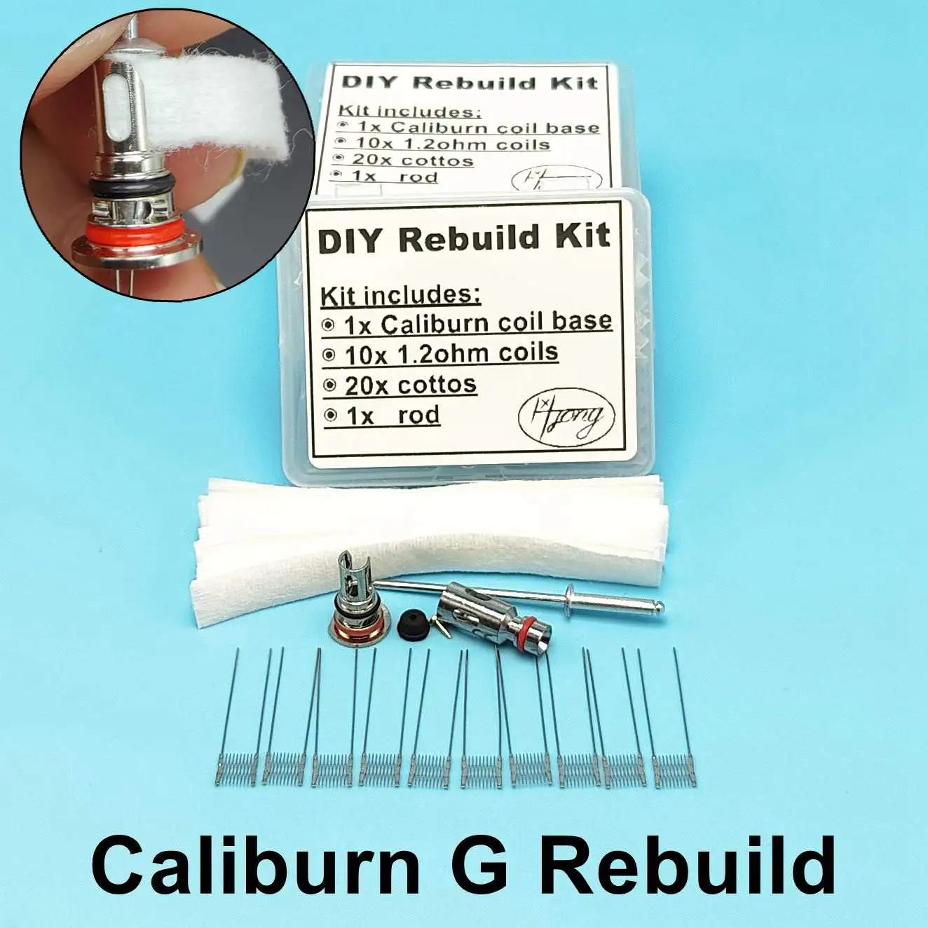 Hong Original Rebuild Mesh Coil kit For Caliburn / Caliburn G2/G Rebuild Kit 1.2ohm Cotton Tools Disassembly Tools