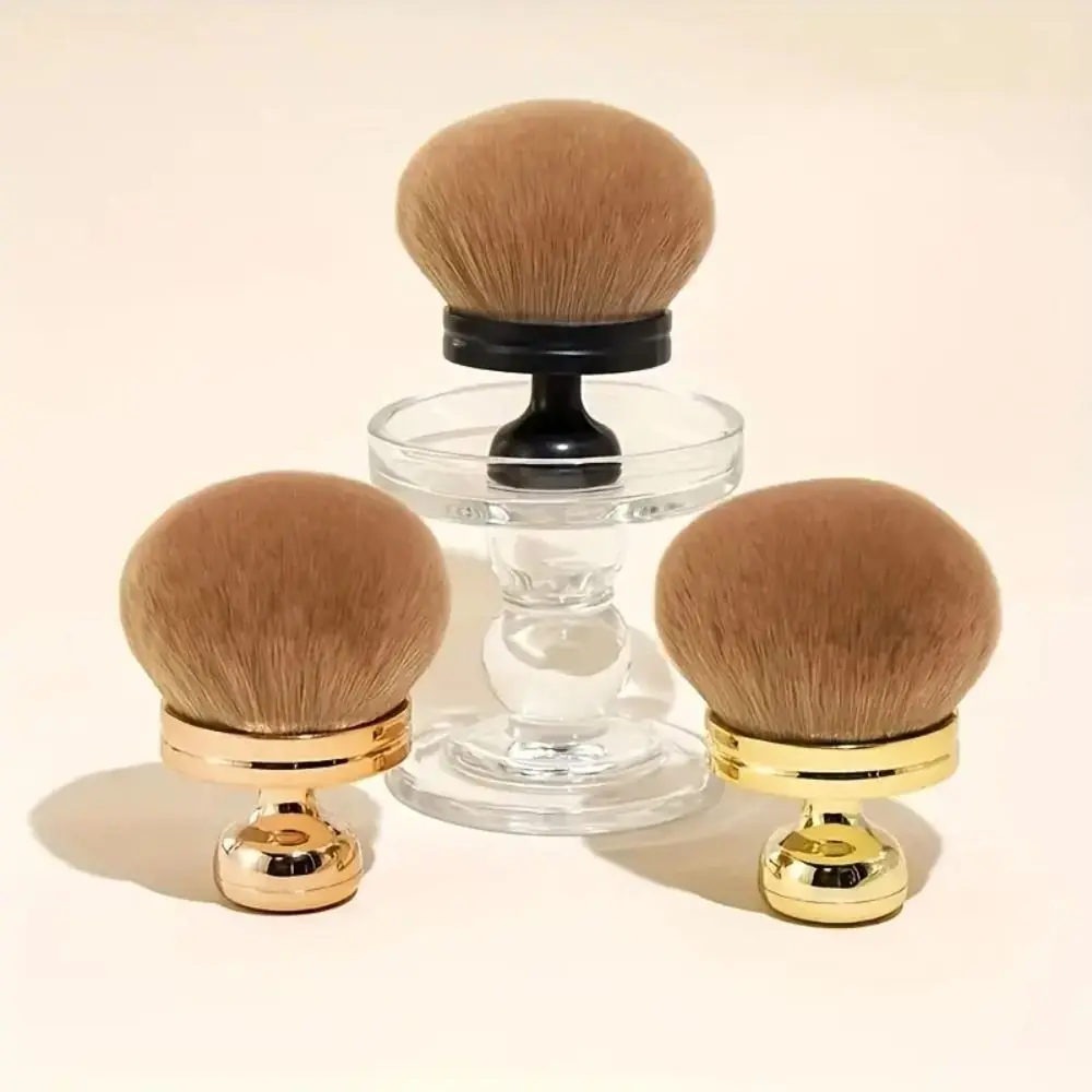 Ergonomic Extra Large Body Makeup Brush Mushroom Fashion Wide-Headed Kabuki Brush Soft Gold Nail Powder Brush Nail Art