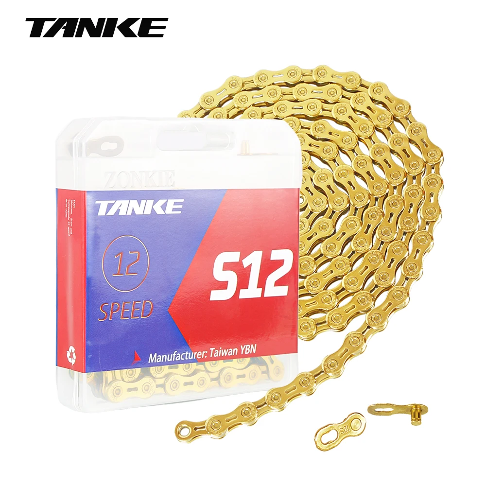 TANKE Bicycle 12 Speed Chain 126 Links MTB Road Bike Variable Speed Chains Magic button High Quality Current Cycling Accessories