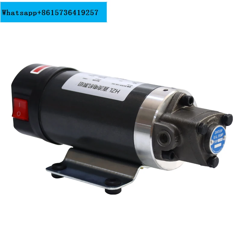 Small oil well pump 12V24V220V self priming electric gear high flow oil pump forward and reverse DC refueling