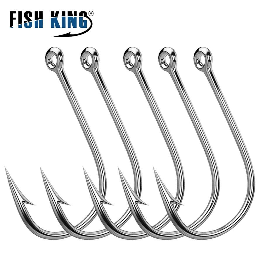 

50-100PCS High Carbon Steel ISEMA Fishing Hooks With Ring 3/0#-10# Freshwater Barbed Carp Fishhook Accessories