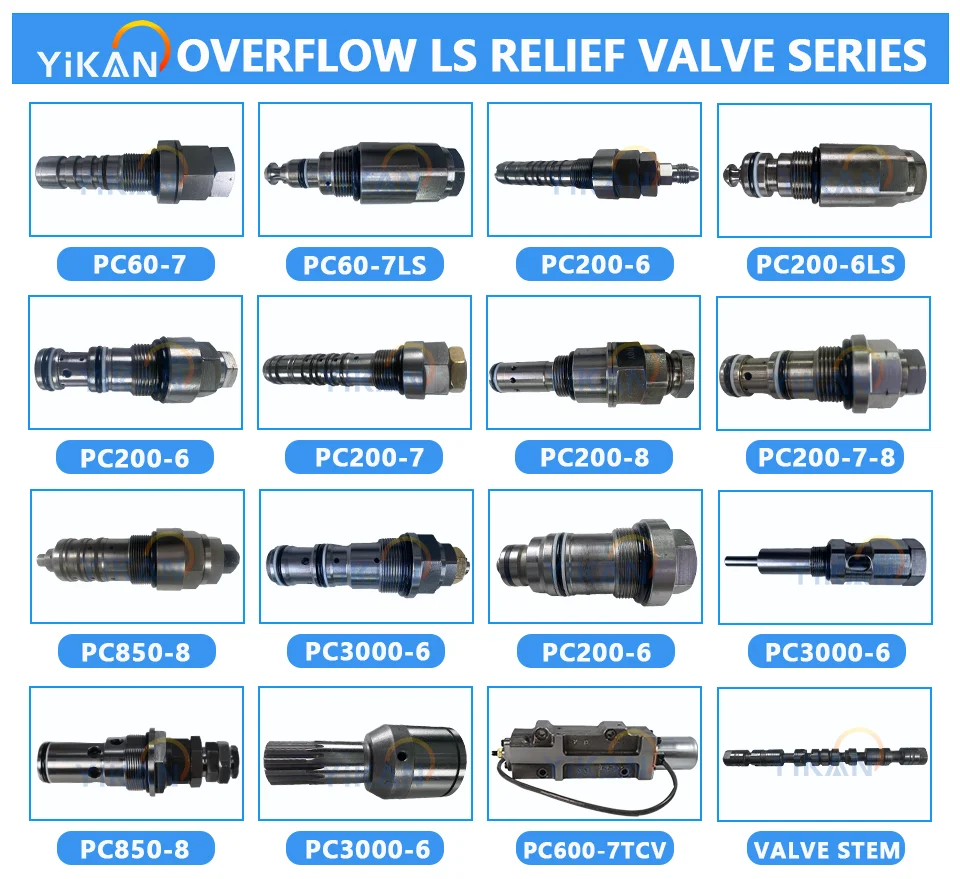 Original Version Mechanical Parts 723-46-40100 for Mini Excavator Main Control Valve PC200-7 PC200-8 Pressure Compensation Valve