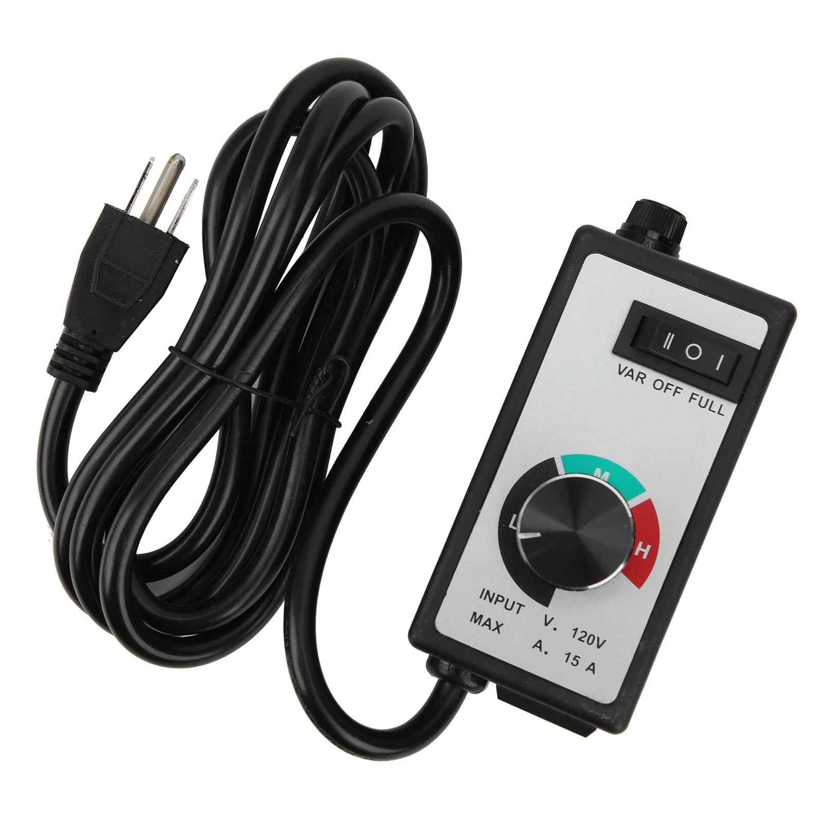 Fan Speed Controller Variable Adjuster Electronic 120V 1500W 15A US Plug 2 Meter Cord