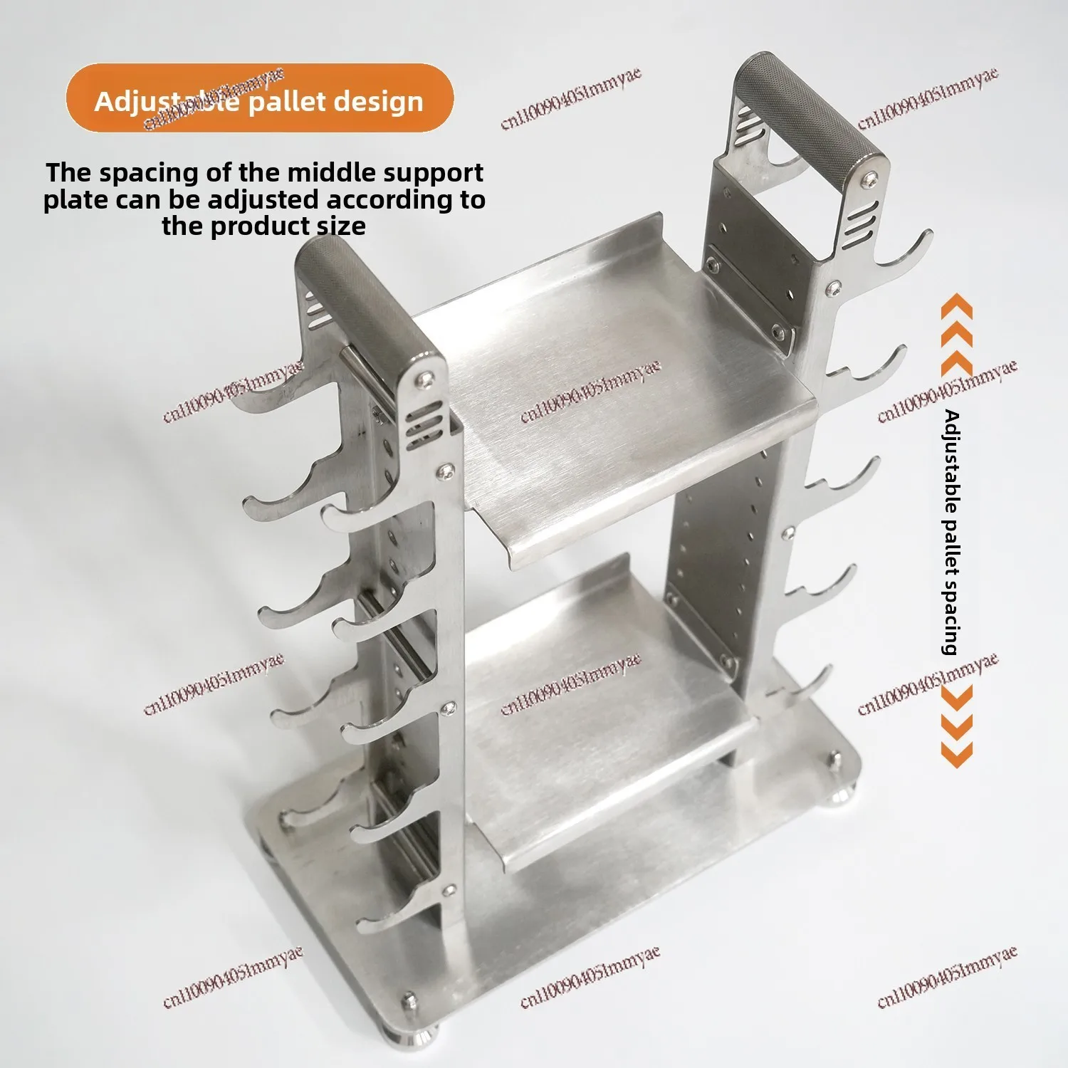 304 Stainless Steel Dumbbell Rack, Dumbbell Kettlebell Holder, Storage Support Rack Adjustable and Customizable