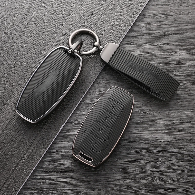 Black Vertical Grain Simple Style TPU Car Remote Key Case Cover Anti Scratch and Wear-resistant For BYD SEAL DOLPHIN SeaGull