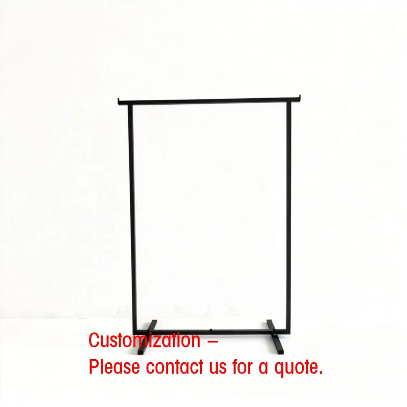 custom.Customized Iron Durable Metal Black Clothing Rack Luxury Custom Clothing Display Rack a Clothing Garment Shop