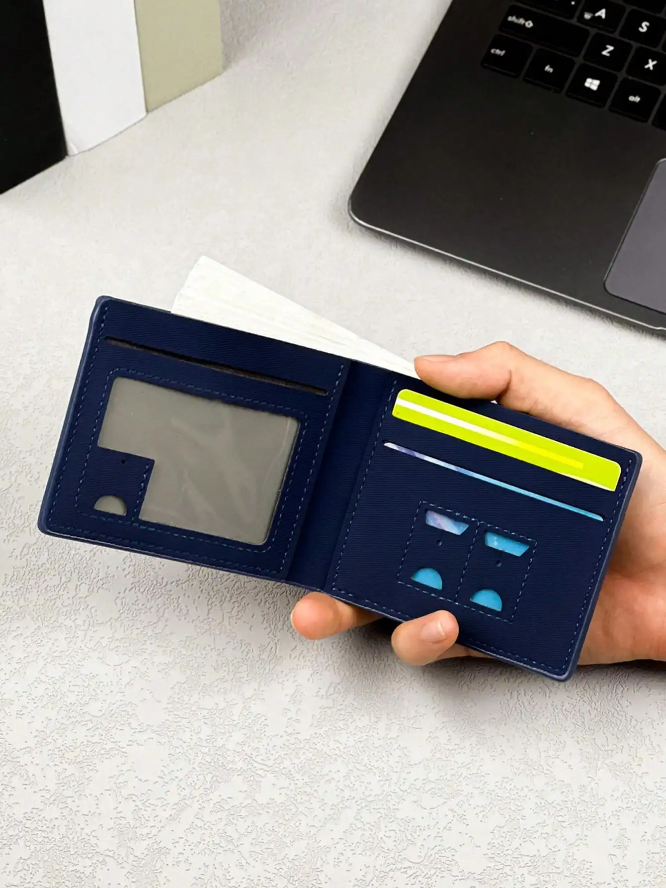 Fashion Leisure Business High-grade White-collar College Students Young Men's Short Wallet US Dollar Bag Creative Wallet