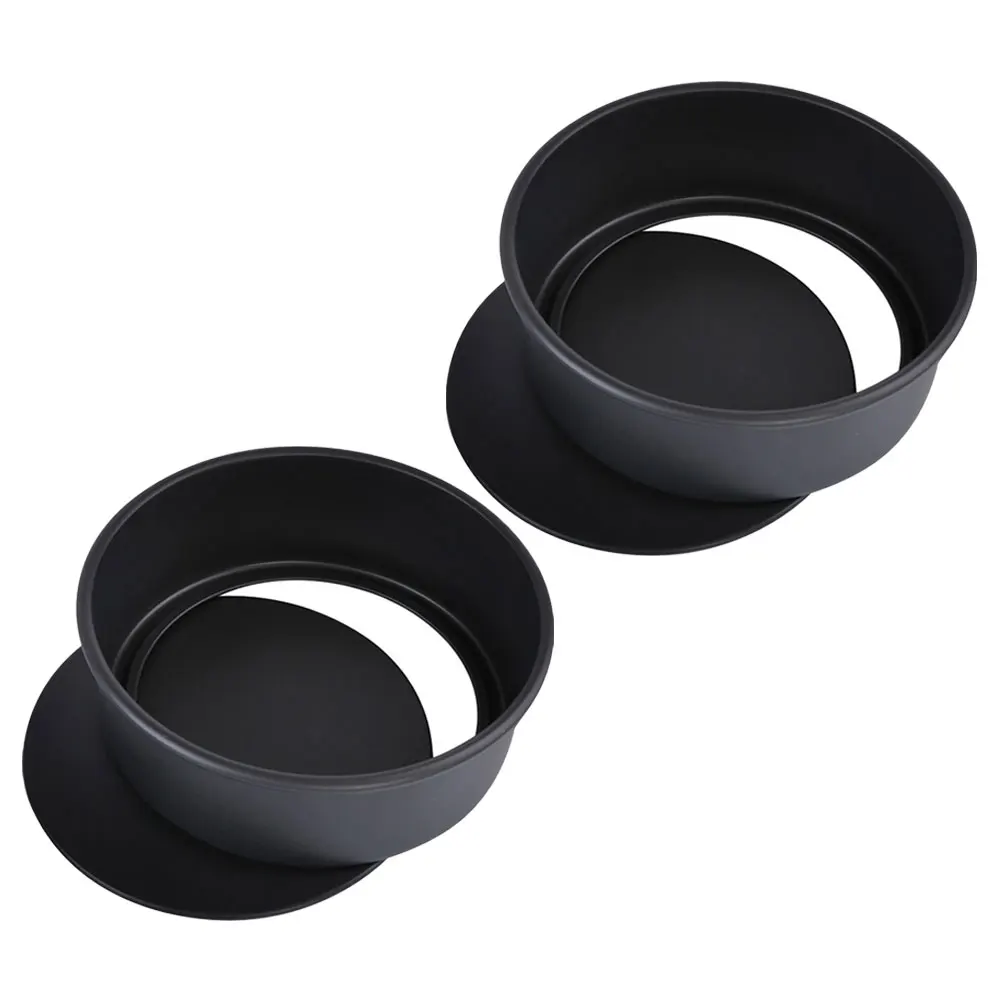 

2pcs Round Cake Pans Stainless Steel Detachable Bottom Baking Mold 6 Inch Easy Demold Oven Safe For Home Bakery Use