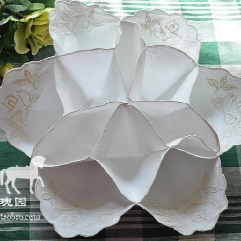 

2 шт., сумка для конфет из чистого хлопка с вышивкой, 43 см