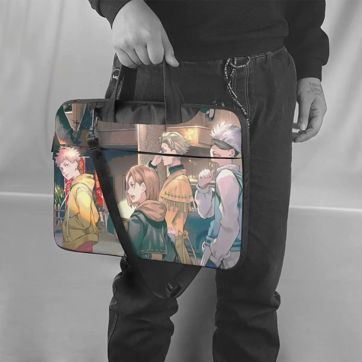Imagem -06 - Laptop Bolsa Shopping Bolsa Gojo Yuji Itadori Megumi Fushiguro Nobara Macbook Air Pro hp Huawei Microsoft Case Diversão