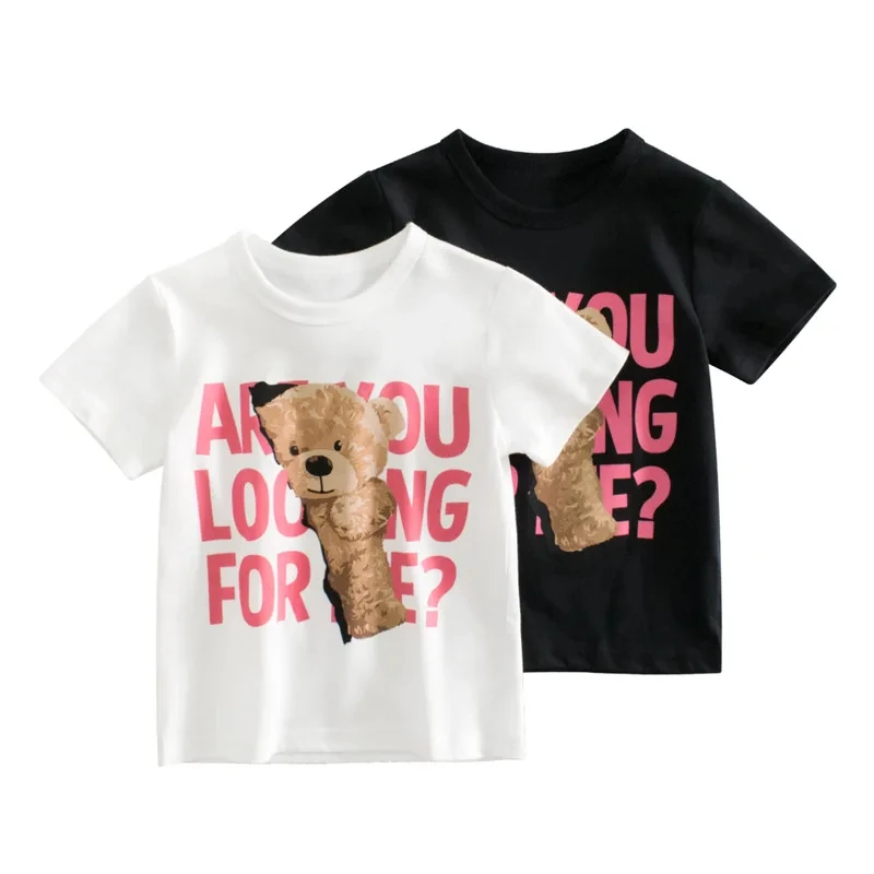 Family Boys Girls Summer T-Shirts Brand Cotton Fashion Dad Mom Kids Tshirts Fashion Baby Top Tees Designer Children Clothes