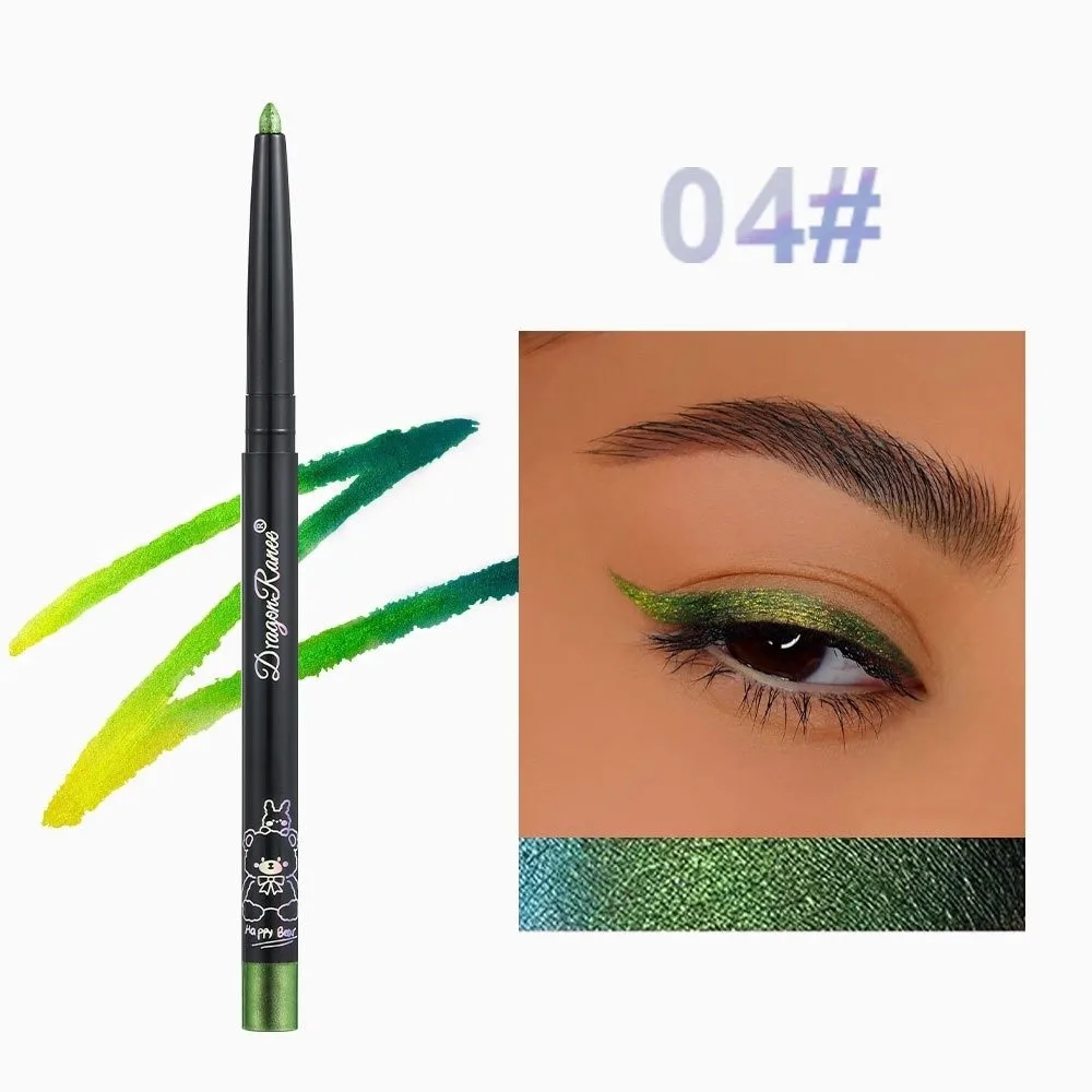 Waterproof Eyeliner Pen Green Gold Shiny Chrome Multi Chrome Eyeliner Purple Pigment Aurora Effect Lying Silkworm Eyeliner view 3