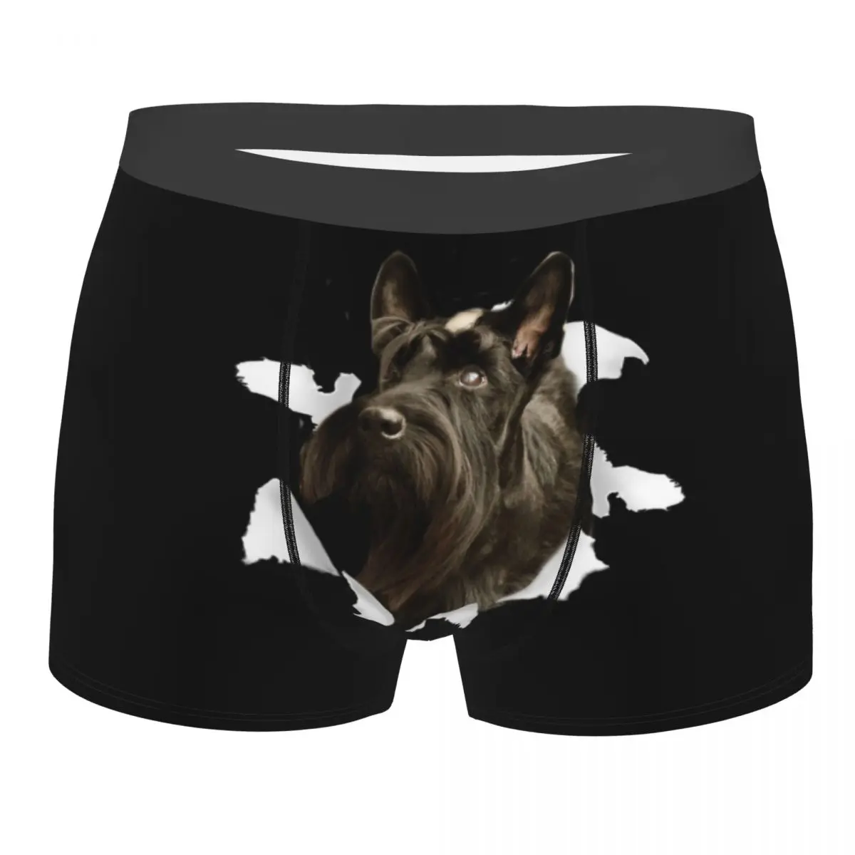 Custom Scottish Terrier Dog Boxers Shorts Men Scottie Briefs Underwear Fashion Underpants